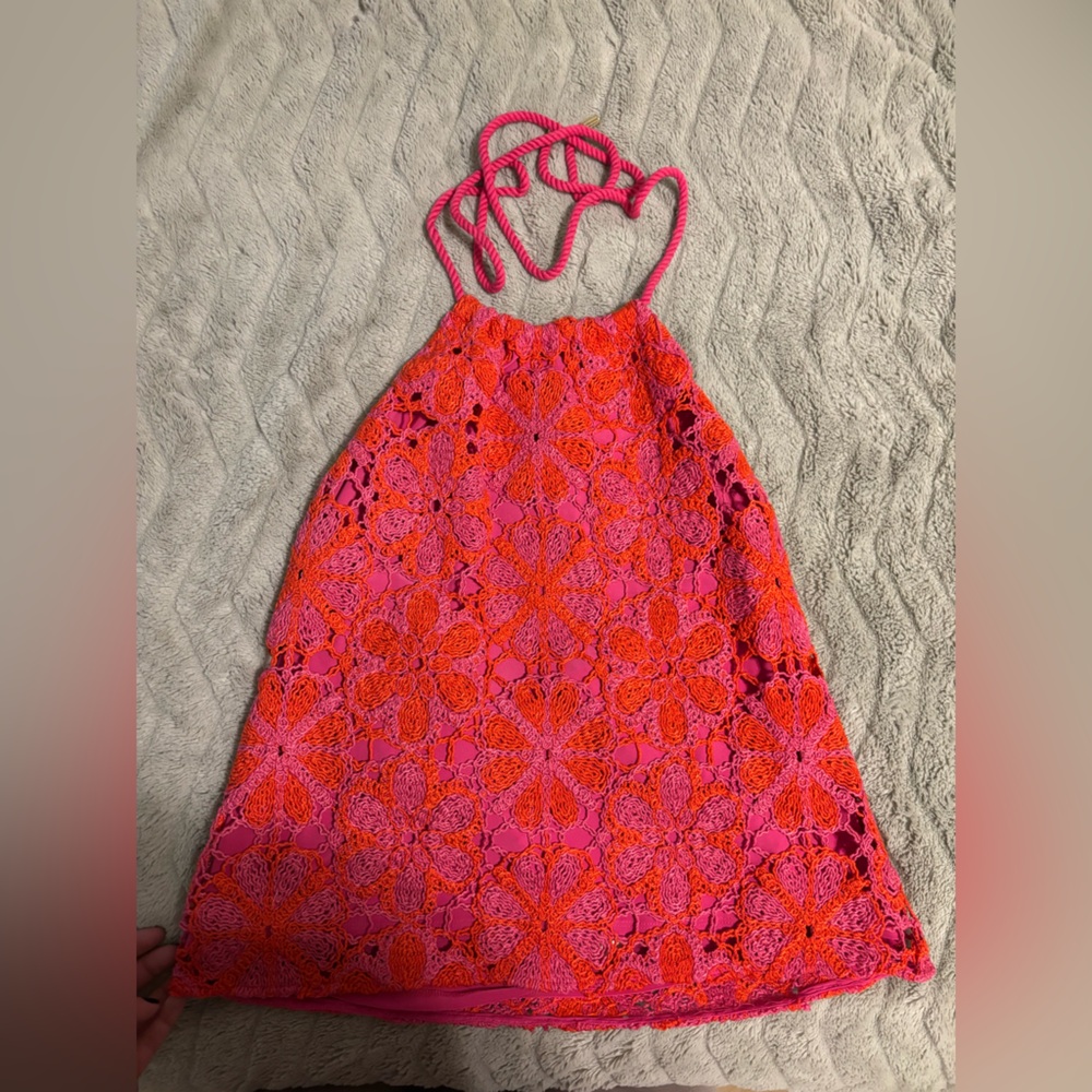 Ramy Brook Crochet Halter Top Size S NWT